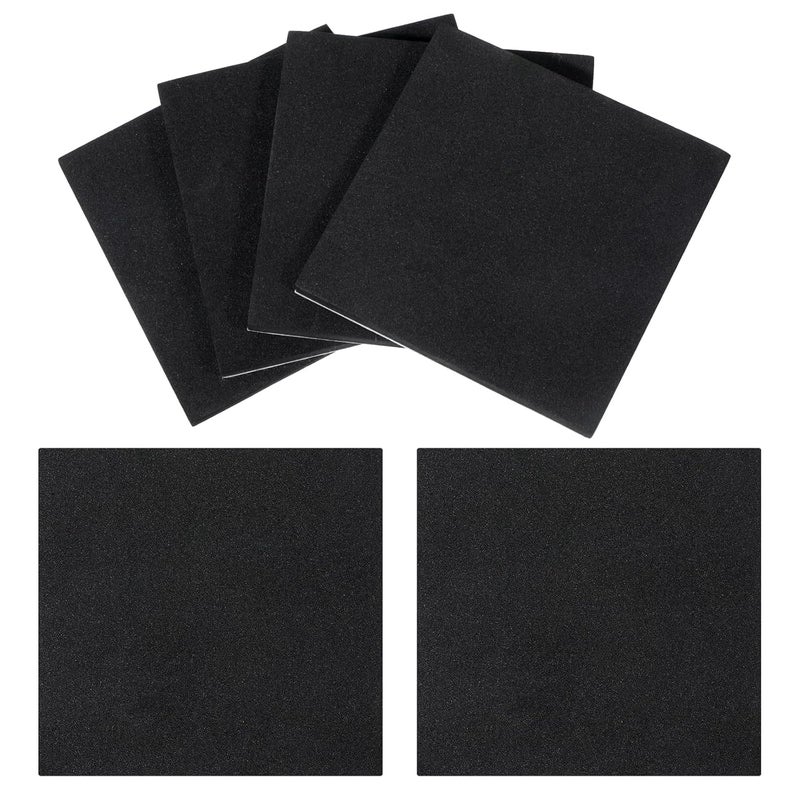 Zelphvt 6 Pcs Adhesive Foam Padding, Closed Cell Foam 1/4" Thick Adhesive Rubber Pads 4" X 4" Anti-Slip Vibration Pads for Furniture, Cars, Speakers, DIY - Image 1